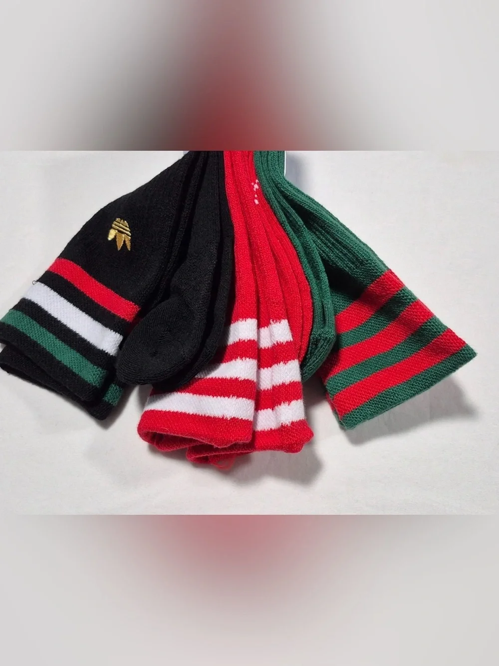 adidas Originals 3-Pack Mexico Roller Crew Socks in Black, Green, & Red football